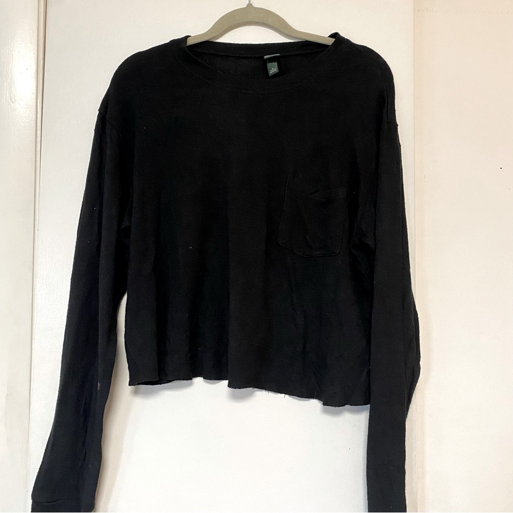 Wild Fable | Size M | Black Cropped Longsleeve
